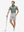 Front full body shot of model wearing dark green leaves stylish full print contrast collared golf polo shirts