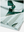 Detail: collar and hem slit of white green lines lightweight stretch upgraded print golf polo shirts