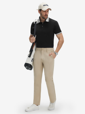 Dry Fit Short Sleeve Rib Collar & Cuff Polo Shirt