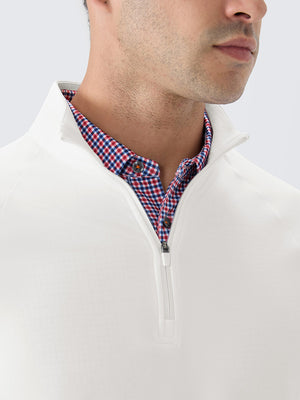 4 Way Stretch Nylon Brushed Quarter Zip Sweatshirts