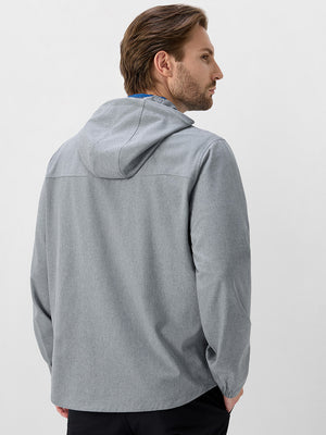 Water Resistant 1/4 Zip Hooded Pullover
