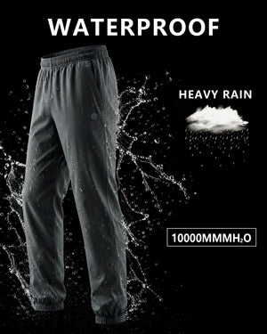 Lightweight Waterproof Rain Pants with Zipper Pockets